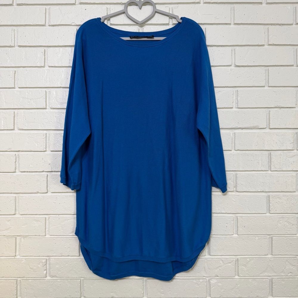 New York & Company Blue Tunic Sweater – XL